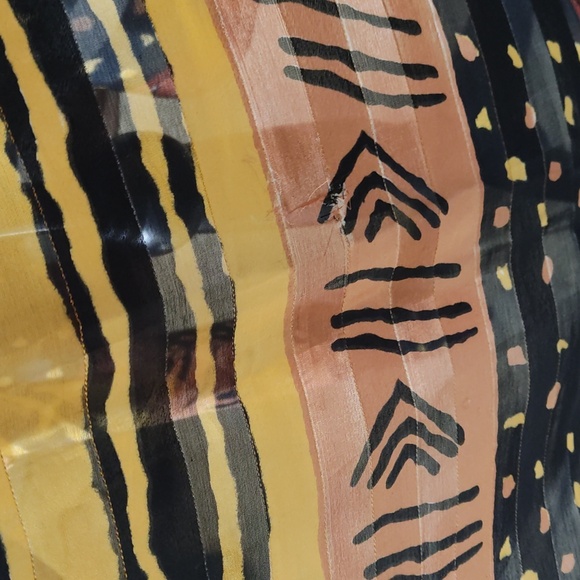 Peppermint Bay Sheer Tropical Scarf Sarong Cover Up Size 41 3/4" x 73" - Picture 10 of 10